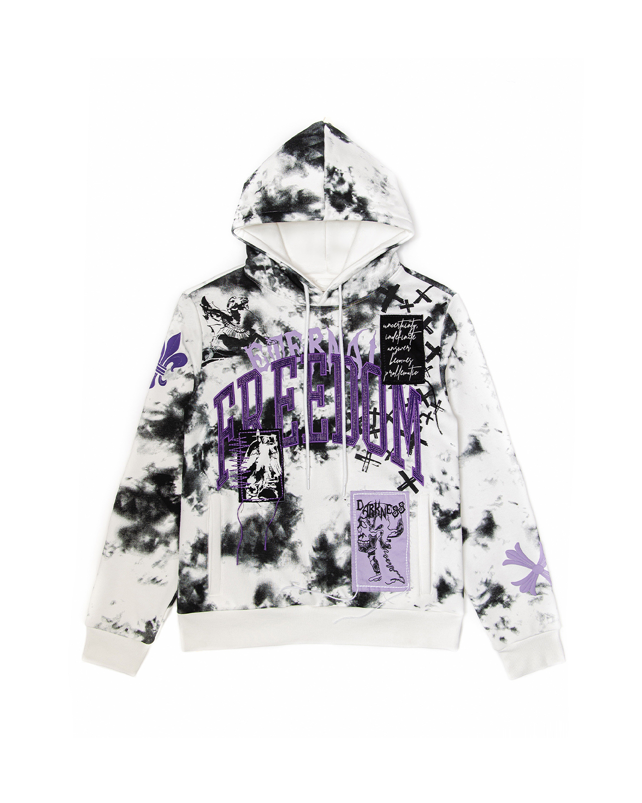 Multi patches pullover hoodie